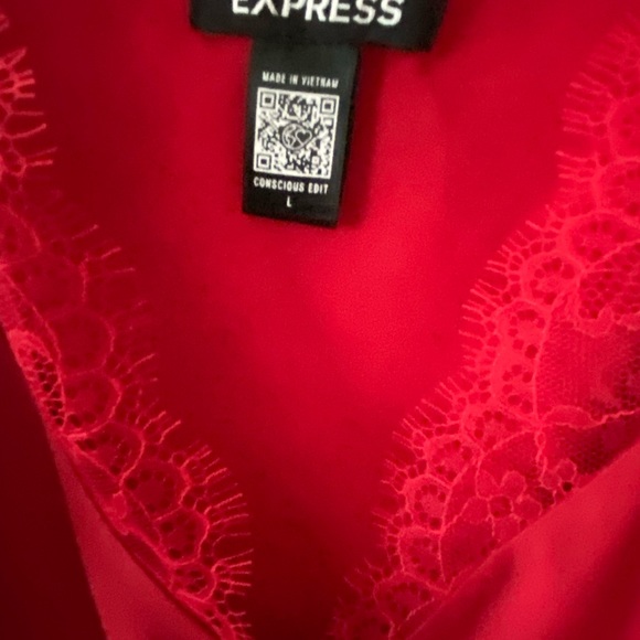 3/$12 Express Red Lace Trim Cami-NWOT - Picture 2 of 7